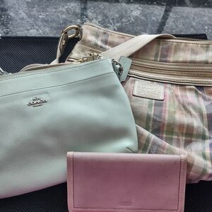 Two Coach Bags And Wallet